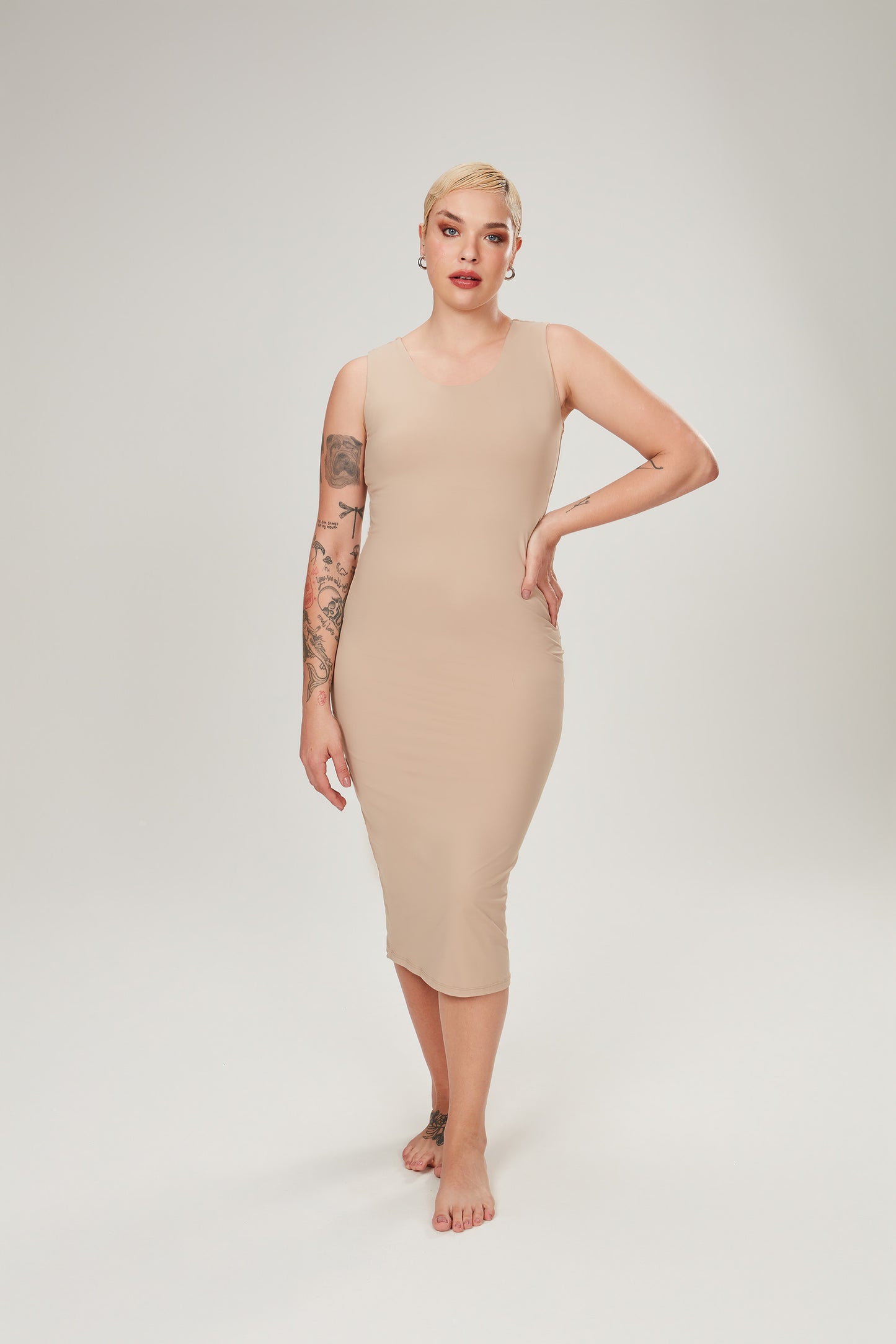 VESTIDO MIDI COM ALÇA LARGA BAZAR