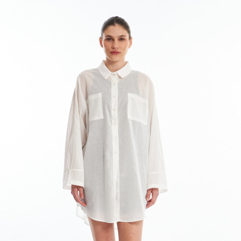 Camisa Cambraia Flor de Algodão