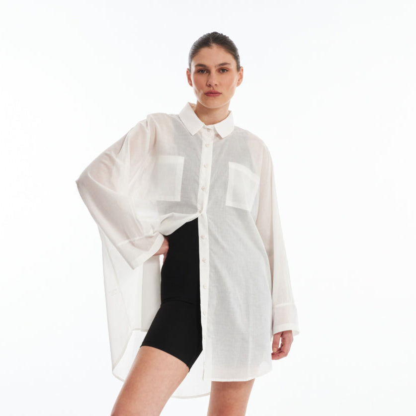 Camisa Cambraia Flor de Algodão