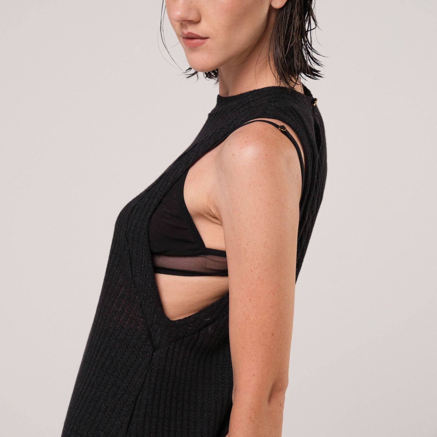 Vestido Determinação Midi Tulipa Negra
