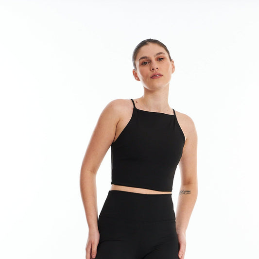 Top Cropped Resiliência Tulipa Negra